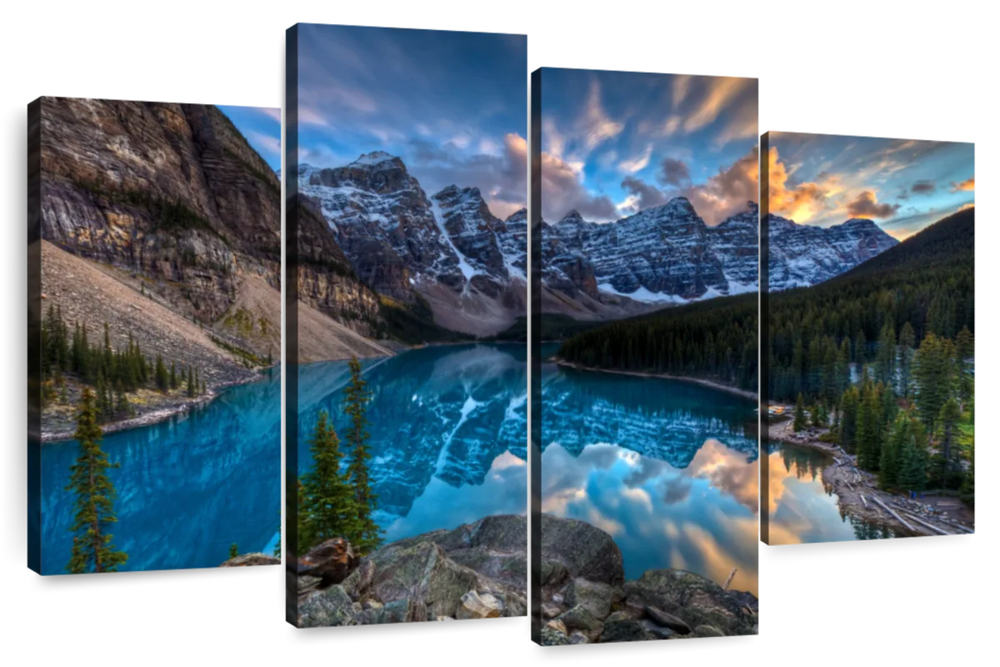 Moraine Lake Sunset Wall Art