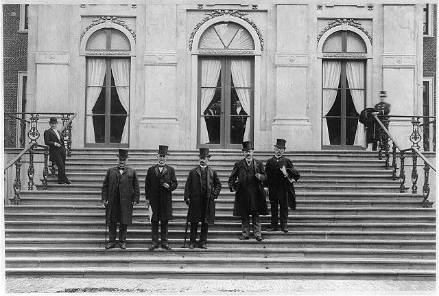 Peace Conference at The Hague, 1899. M. M. Les Delegues at Palais de Bois
