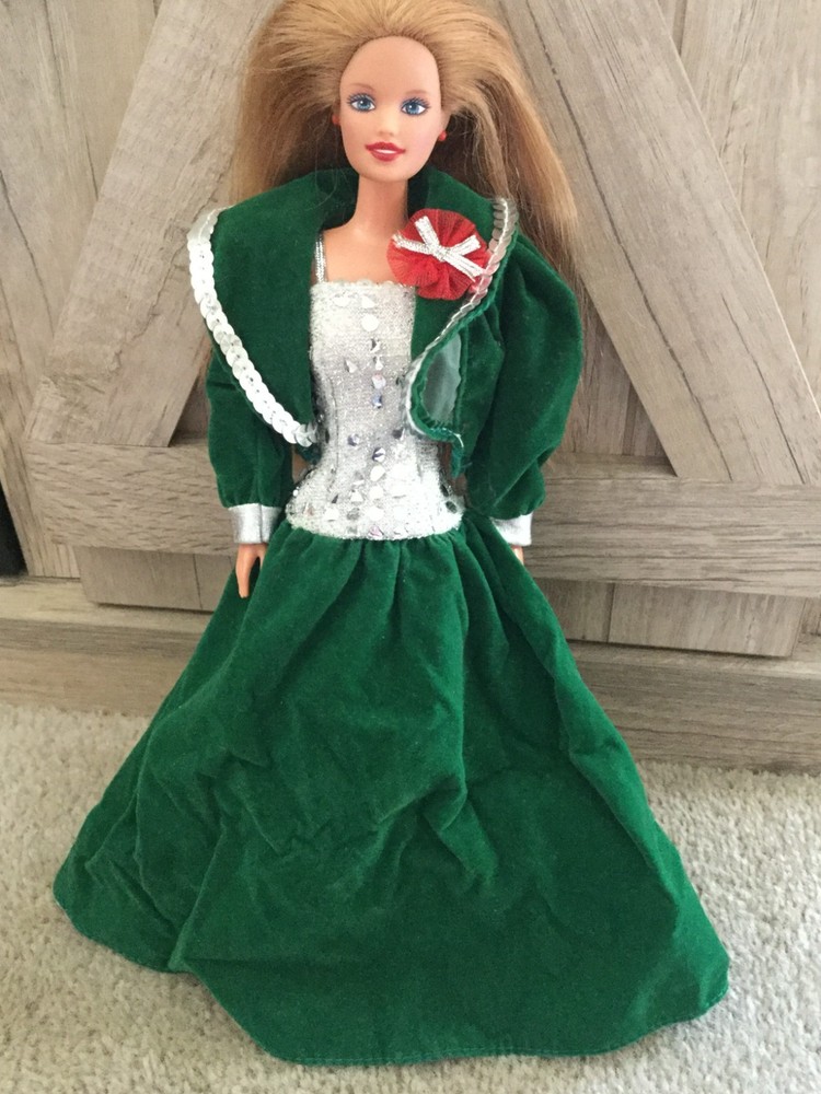 Mattel Barbie Doll Christmas Happy Holidays Dress and Matching Jacket Velvet