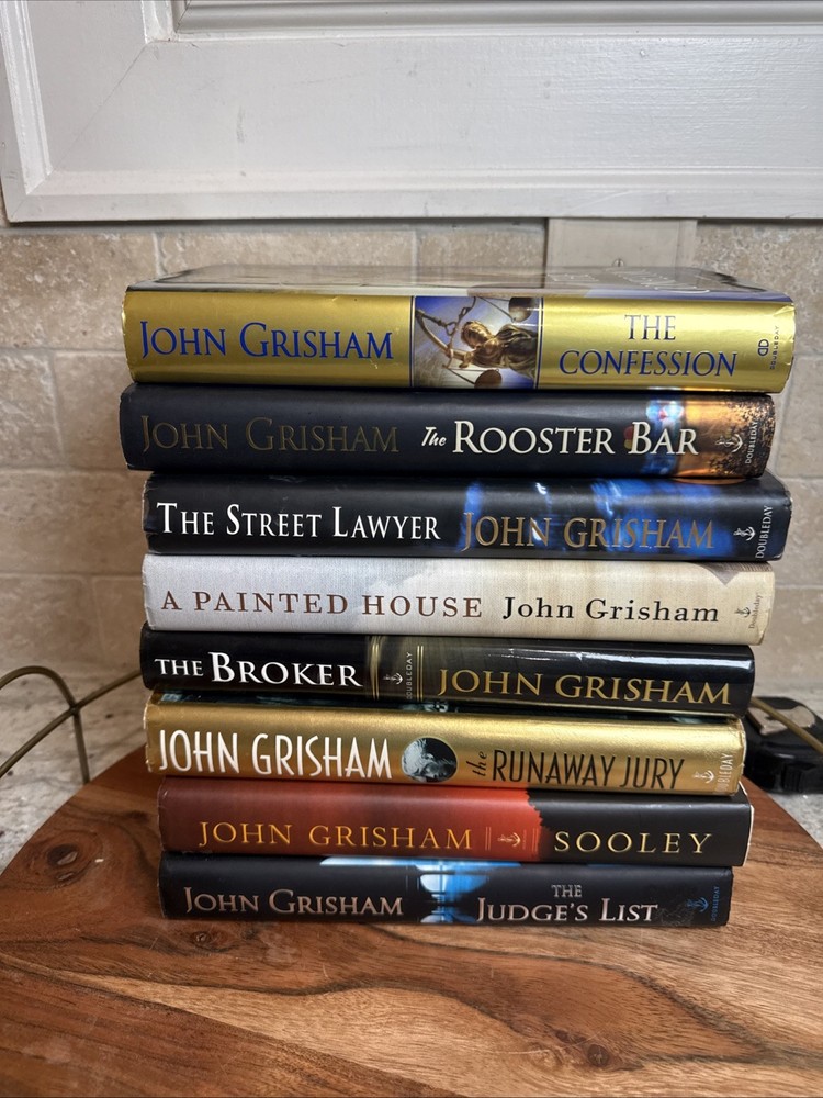 John Grisham Lot of 8 Hardcover Books Dust Jackets ALL FIRST EDITIONS