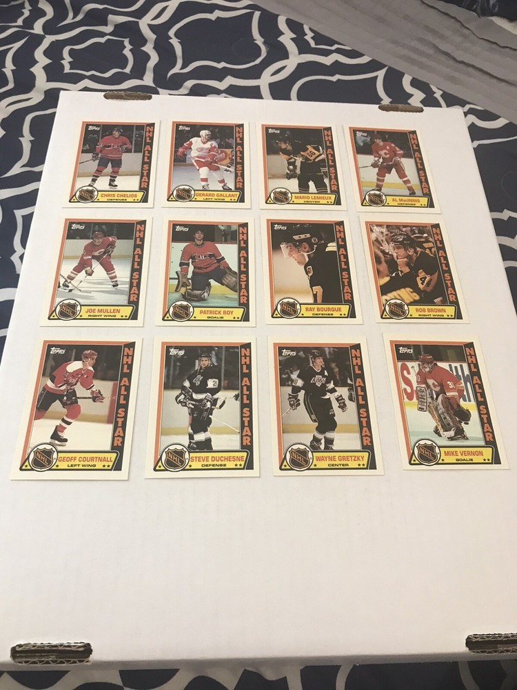 1989-90 TOPPS 12 CARD ALL-STAR HOCKEY CARD STICKER SET