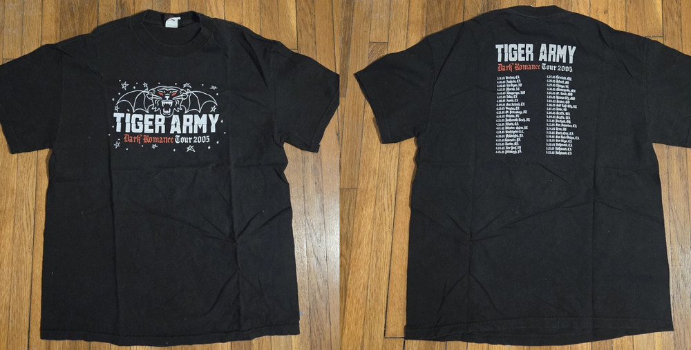 Tiger Army Tour Vintage 2005 Cotton Short Sleeve Men's T-Shirt All Sizes U062