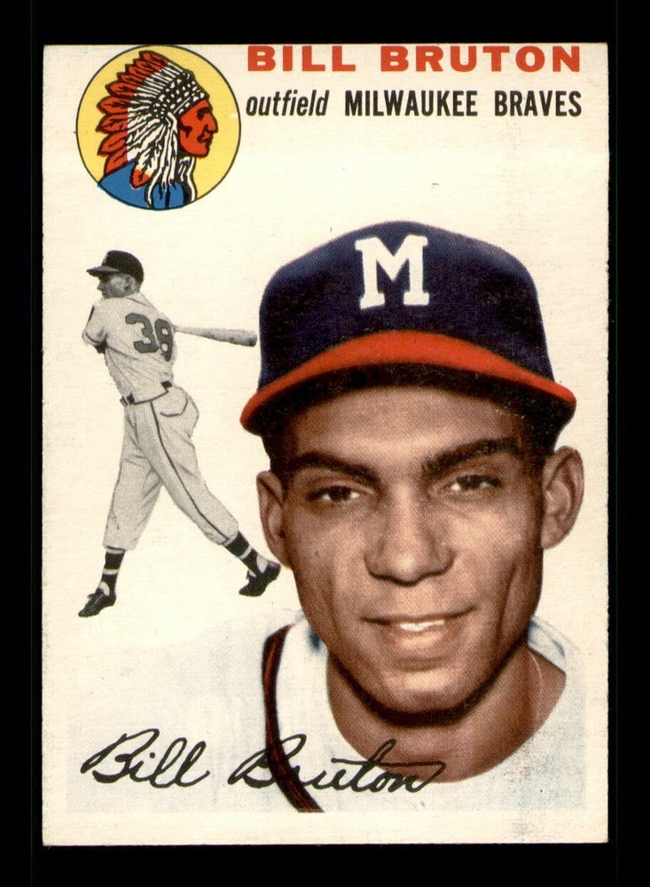 1954 Topps Set Break # 109 Bill Bruton EX-MINT *OBGcards*