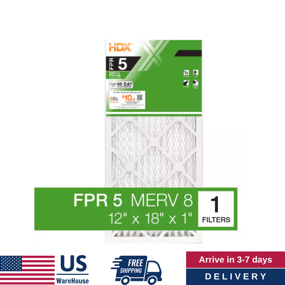 12x18x1 Standard Pleated Air Filter 1-Pack FPR 5 MERV 8 Replacement