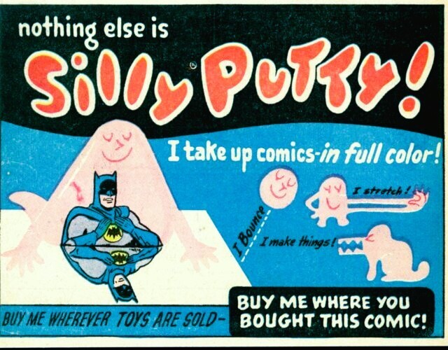 Vintage Toys Silly Putty Reproduction Poster Print Advertising 17x12