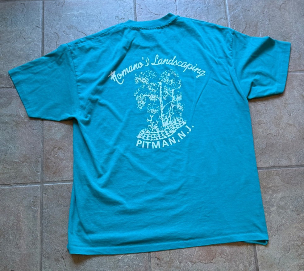 Vintage Landscaping Tee Men XL Hanes 50/50 Pitman NJ Single Stitch Graphic Shirt