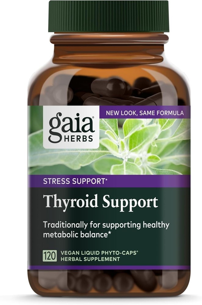 Gaia Herbs Thyroid Support Healthy Metabolic Balance 120 Vegan 06/2026