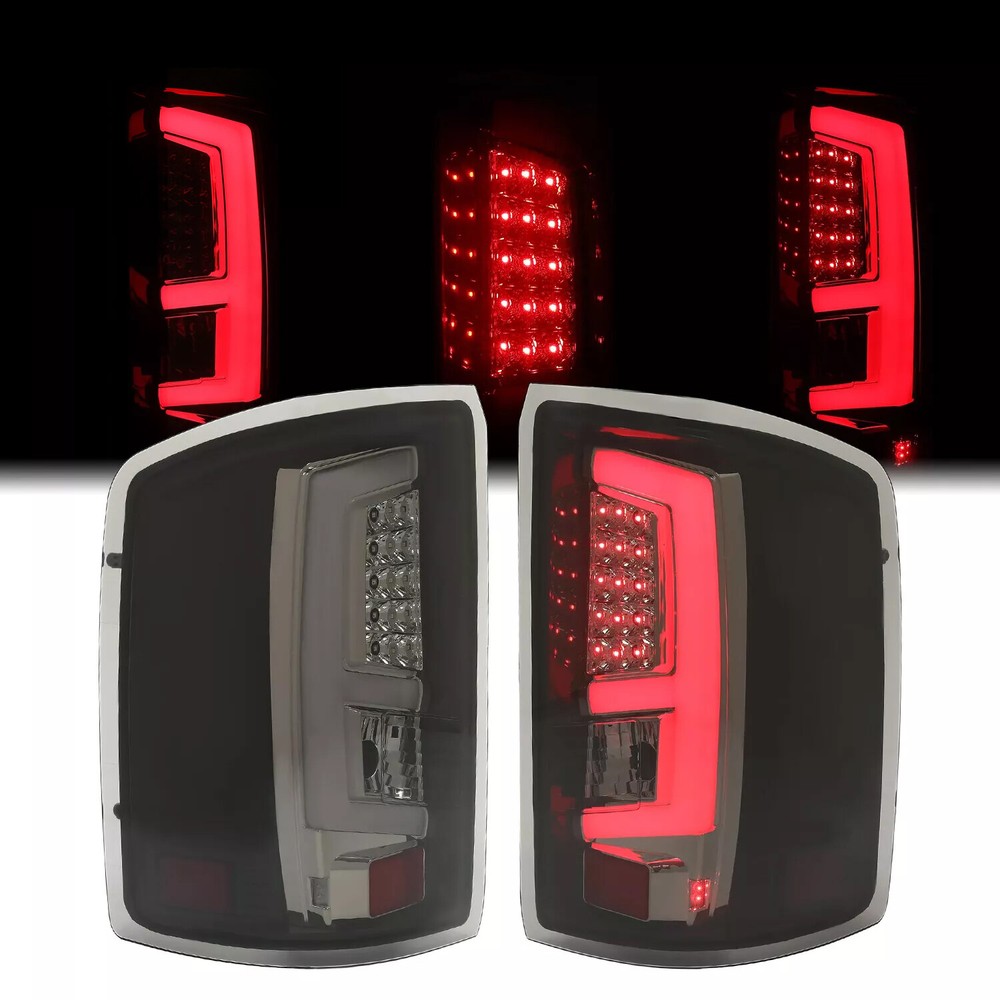 For 2014-2018 GMC Sierra 1500 2500HD 3500HD LH&RH LED Tail Lights Lamps Smoke