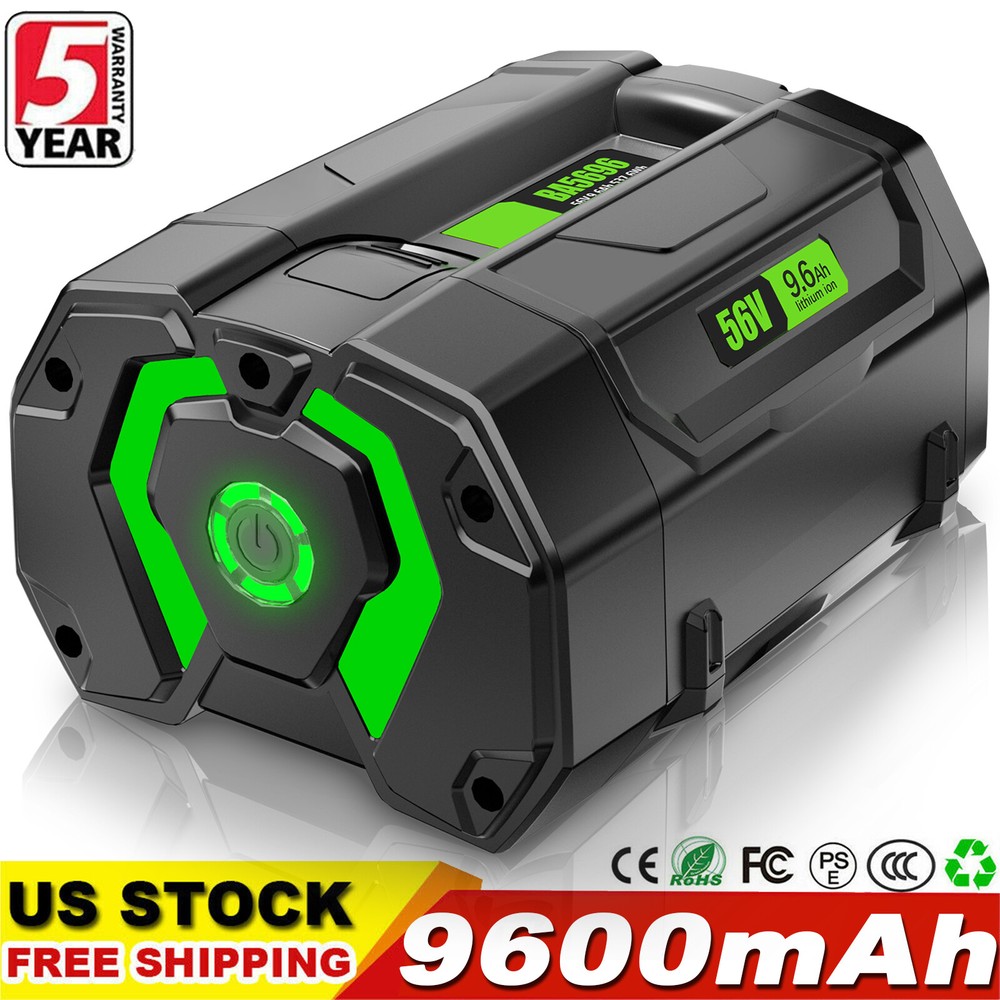 9.6Ah Lithium-ion Battery Pack For EGO 56V Power+ 56Volt BA5600T BA4200 BA2800