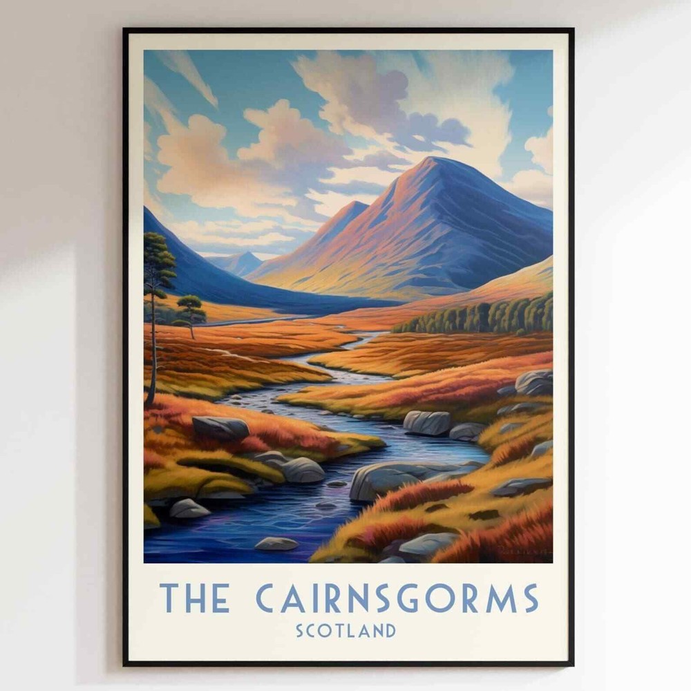 Cairnsgorms Travel Print Scotland Print Scotland Home Decor Wall Art Wedding