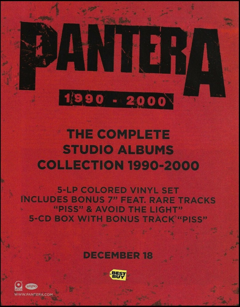 Pantera 1990-2000 record album collection advertisement 8 x 11 Best Buy ad print