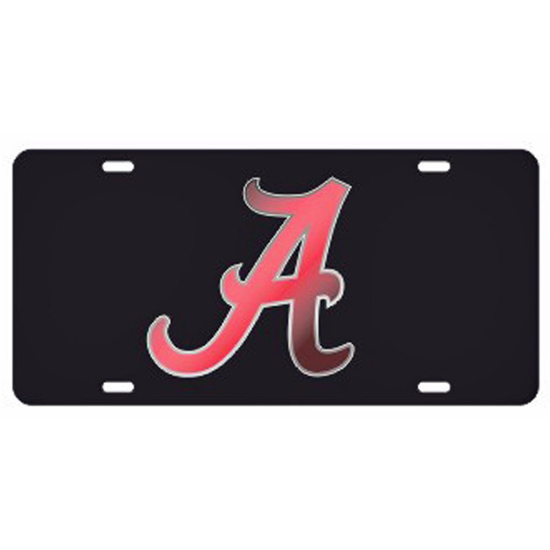 Craftique Alabama Crimson Tide Black Laser Cut License Plate