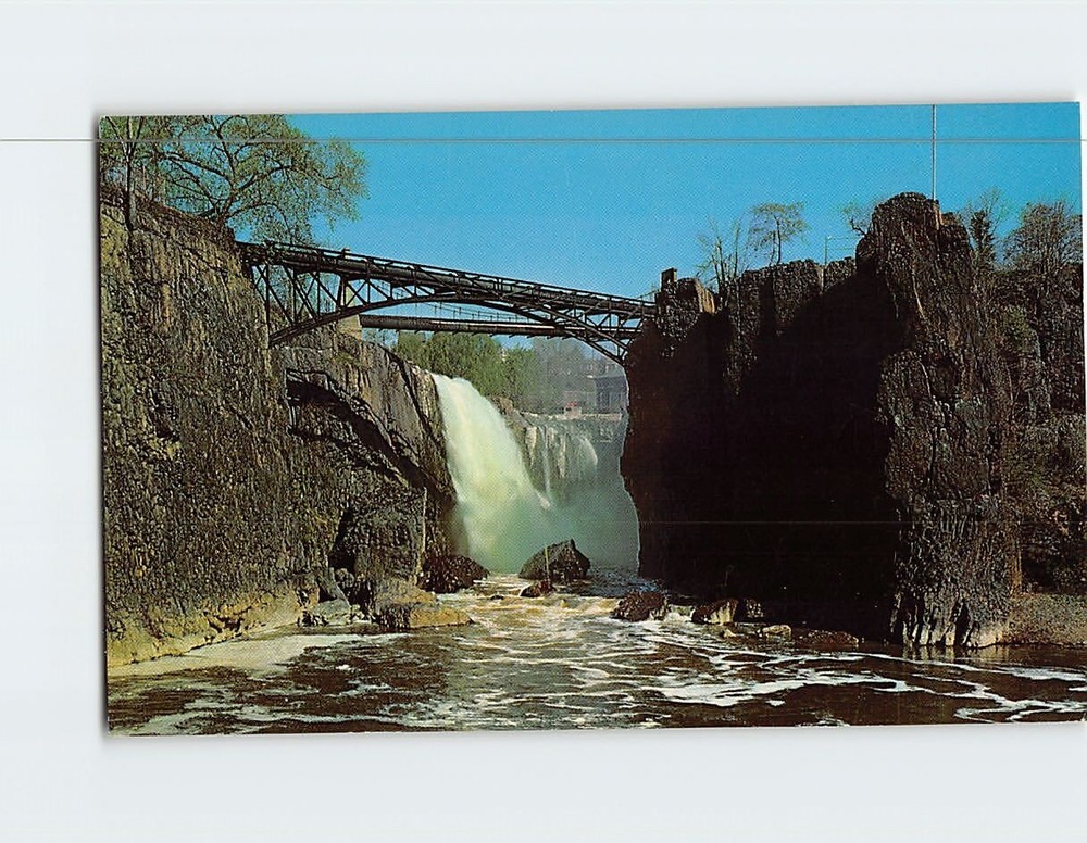 Postcard Passaic Falls Paterson New Jersey USA