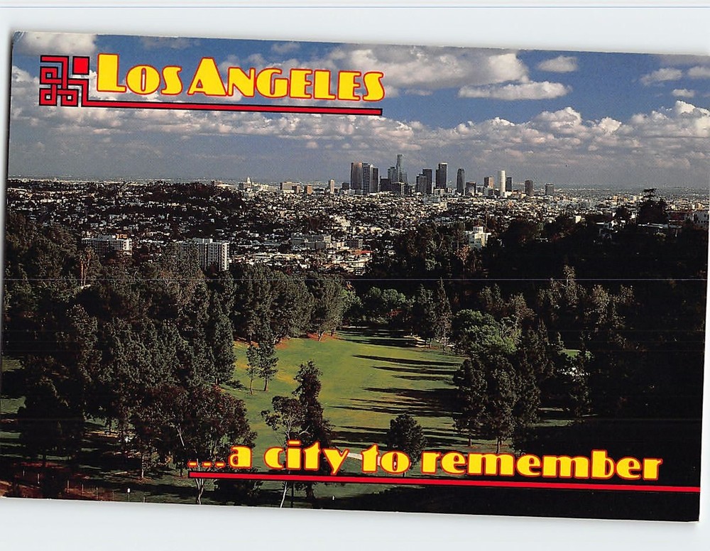 Postcard Panoramic View Los Angeles California USA