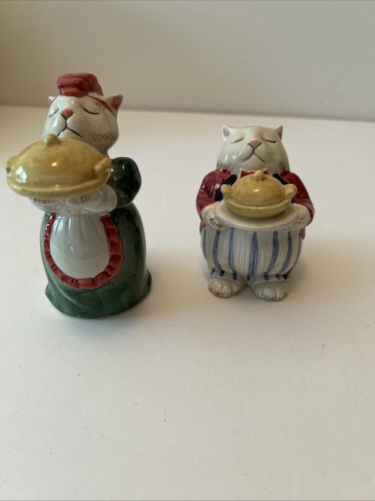 Fitz & Floyd Vintage Kittens of Knightsbridge Salt & Pepper Shakers
