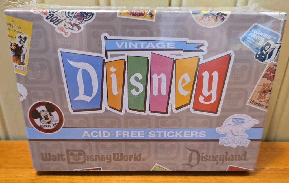 NOS Acid-Free Vintage Disney Parks Stickers Sealed Disneyland Walt Disney World-image