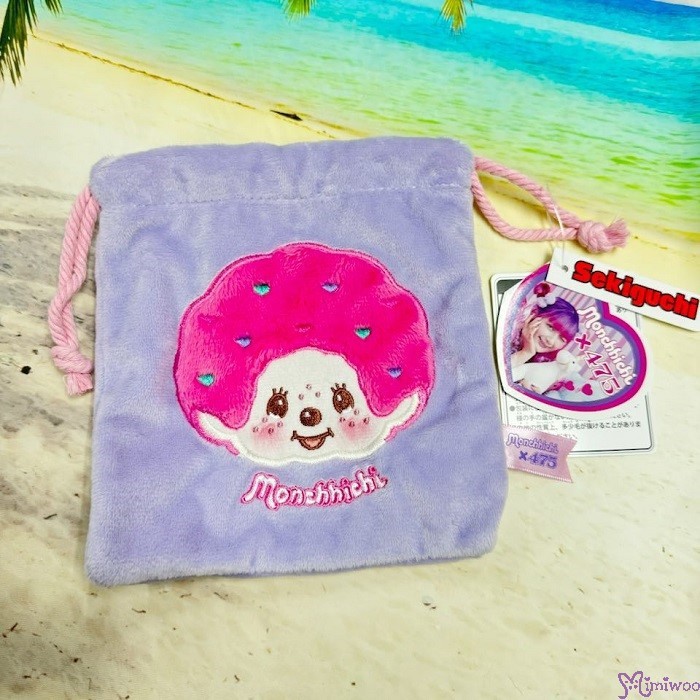 247561 Monchhichi x 475 Shinako Harajuku Style 17 x 18.5cm Bag ~ Mimi Collection