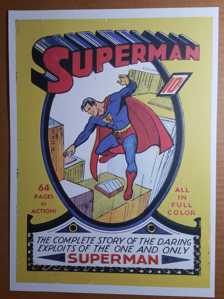Superman Action Comics 1 DC Poster by Joe Shuster