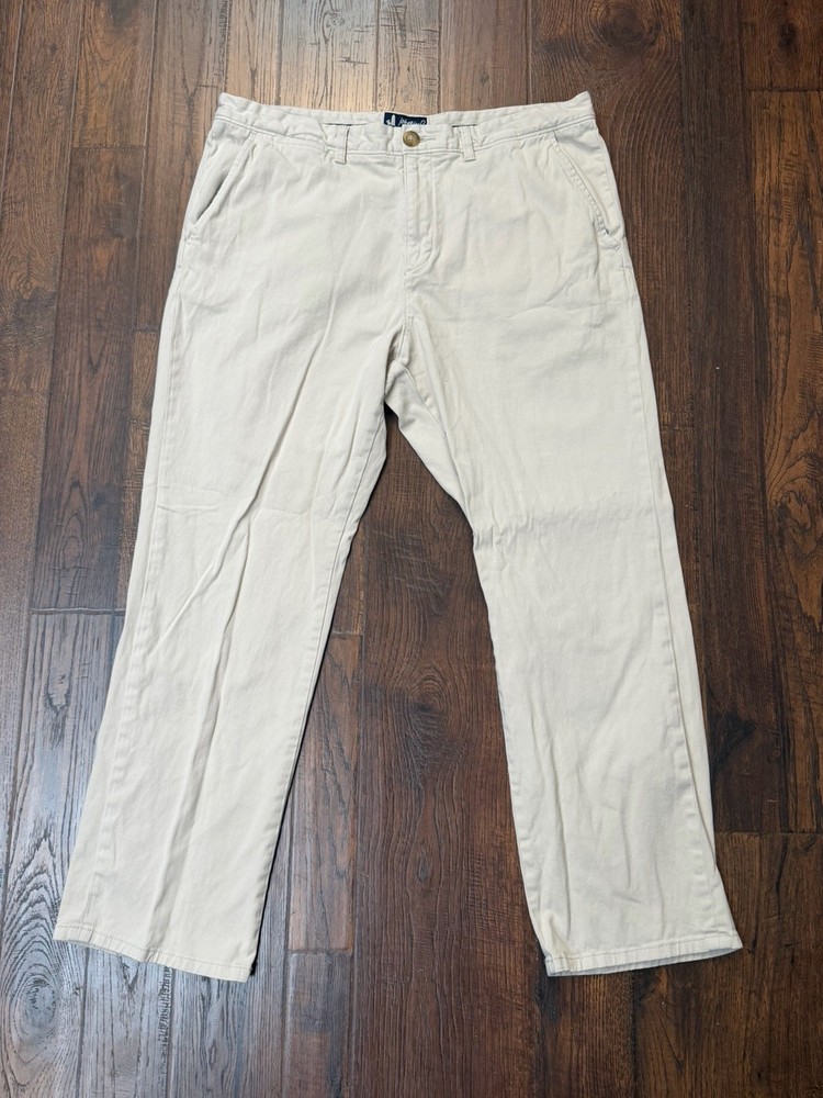 Johnnie O Straight Leg Chino Pants Mens 36x28 West Coast Prep Stretch Coastal