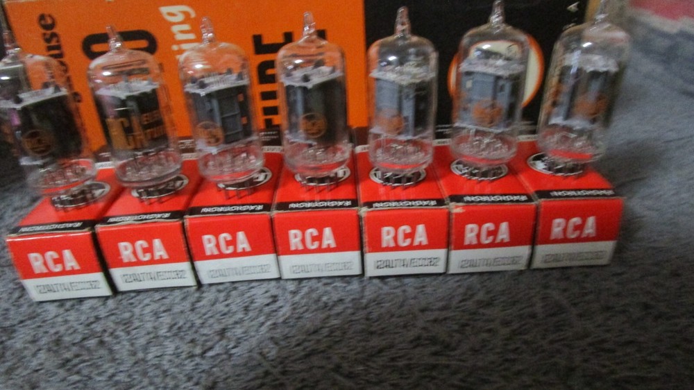 (7) Mint 110% Testing NOS NIB RCA Cleartop 12AU7A Audio  Tubes
