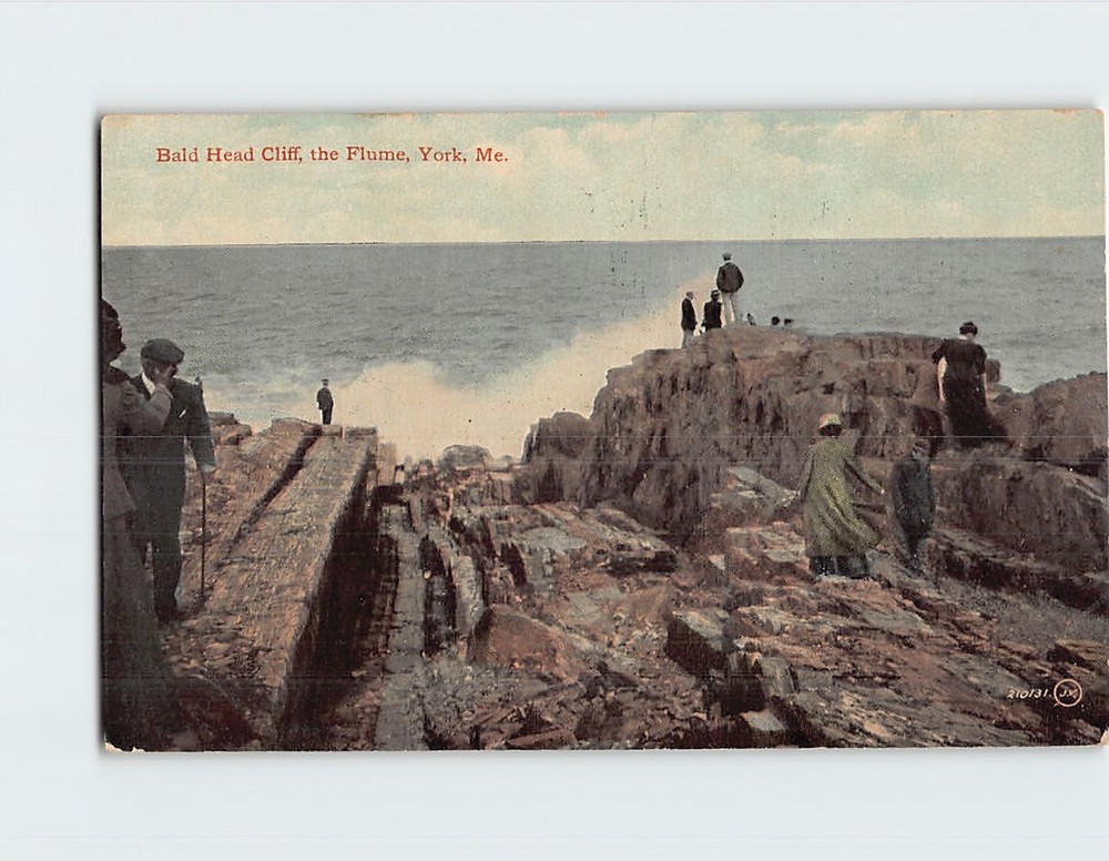 Postcard Bald Head Cliff York Maine USA