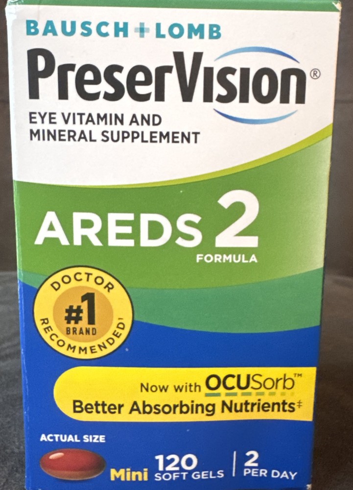 Bausch + Lomb AREDS 2 Mineral & Vitamin Softgel - 120 Count / EXP: 04/2026