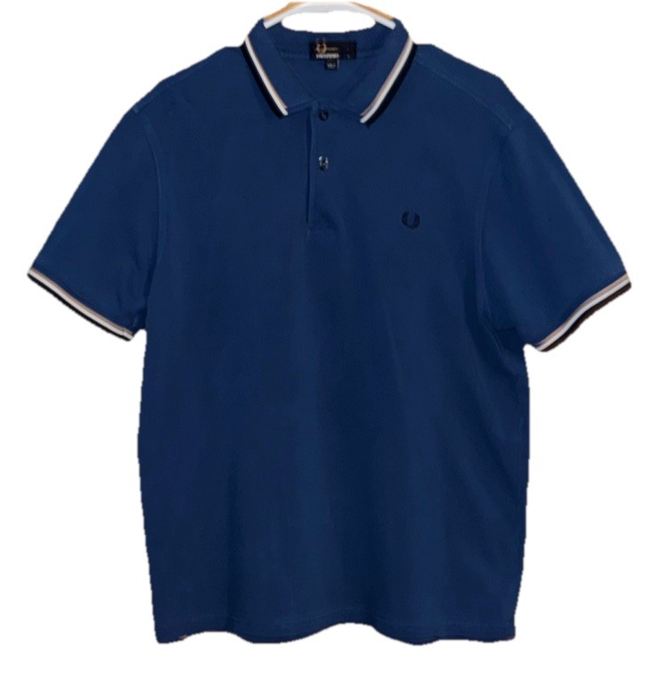 Fred Perry Polo Shirt Navy/Dark Blue Size Large!