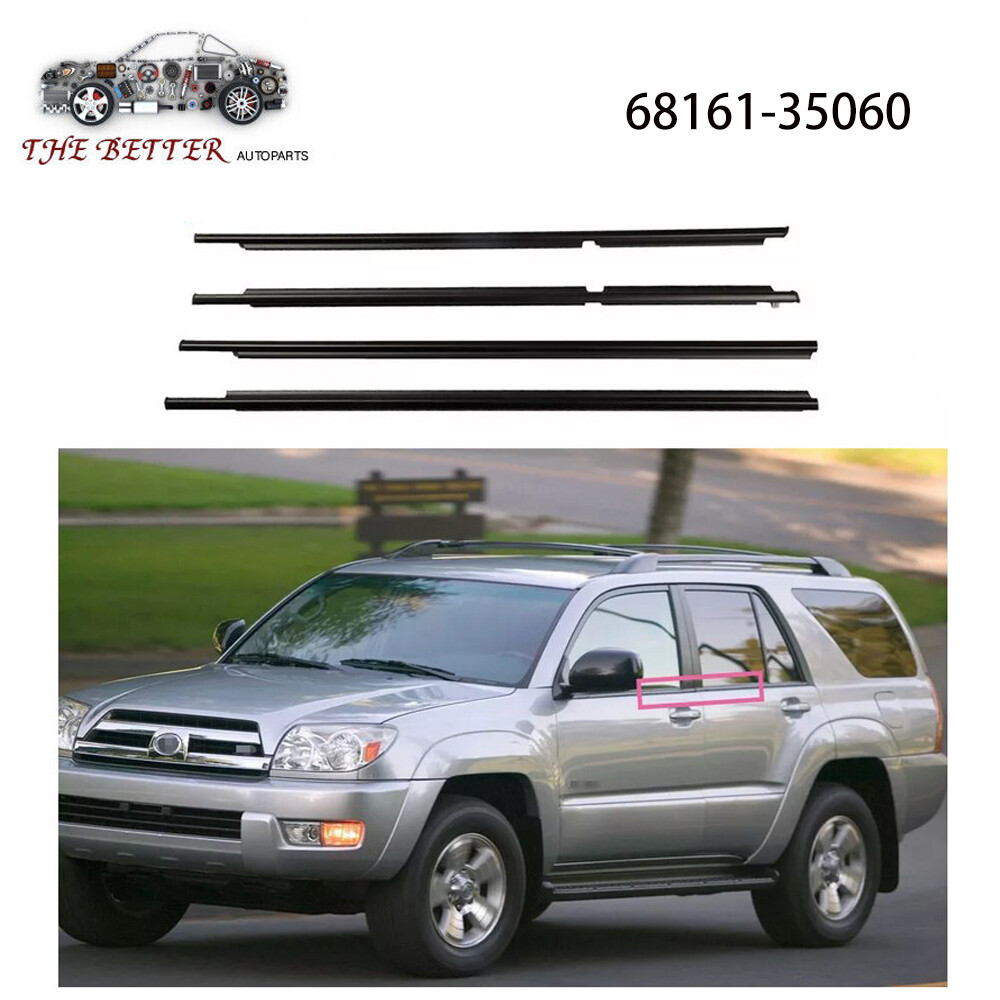 Toyota 2003-2009 4Runner Full Set Door Belt Molding Weatherstrip 68161-35060