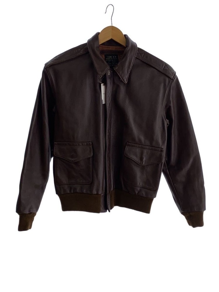 Us. A-2 Type/Flight Jacket/38/Leather/Brw/Plain 30101