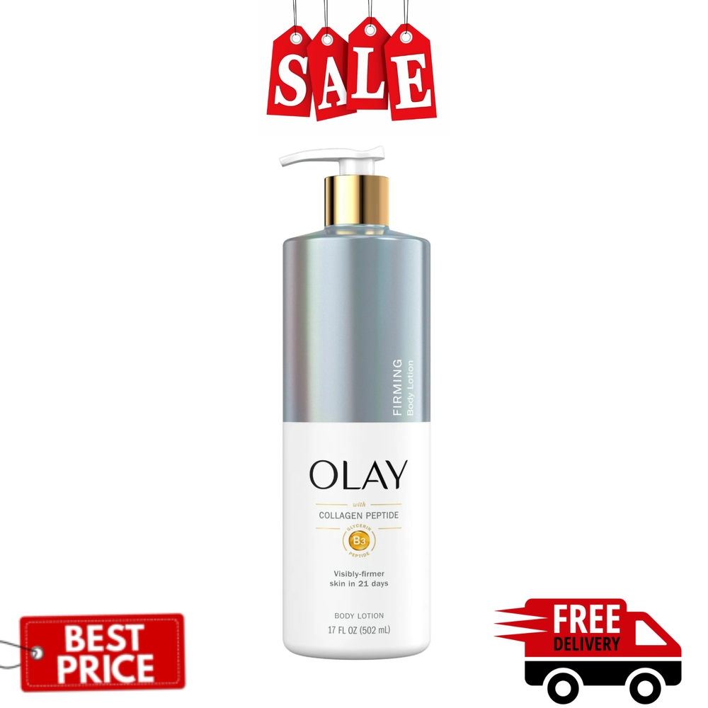 Olay Firming Body Lotion, Hydrating, Collagen, Vitamin B3 Complex, Pump 17 fl oz