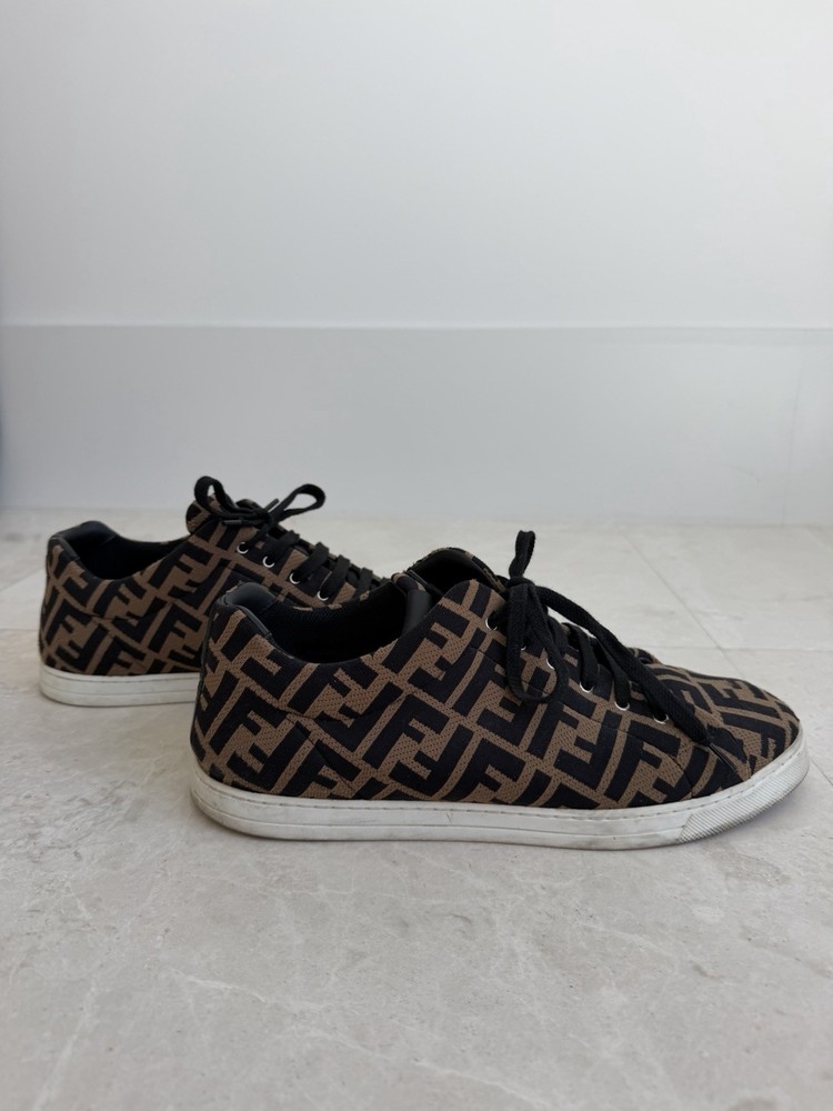 Authentic Fendi Men's Canvas Logo Sneakers