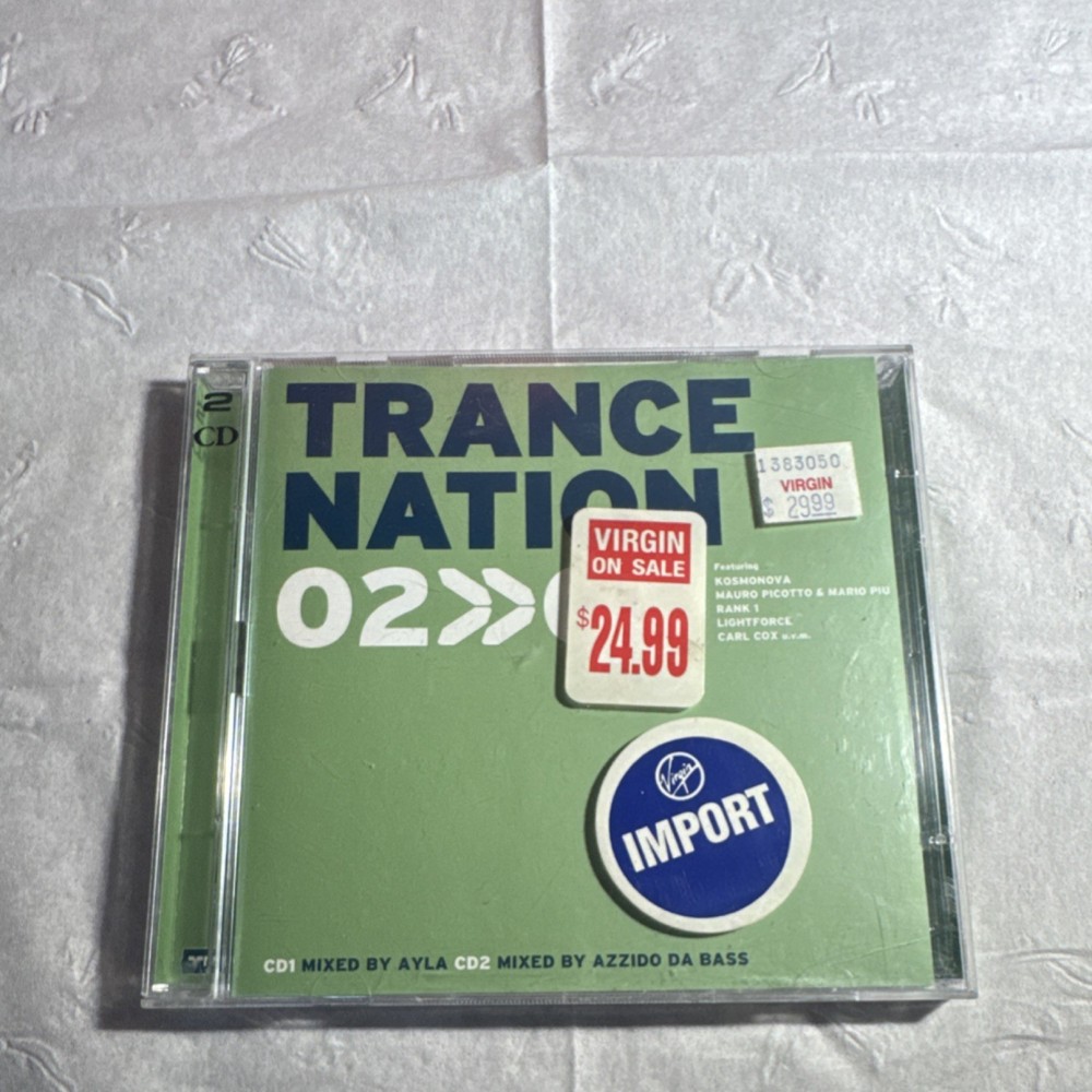 Virgin Trance Nation 02 CD Album Ayla Azzido Da Bass Trance Import Jewel Case