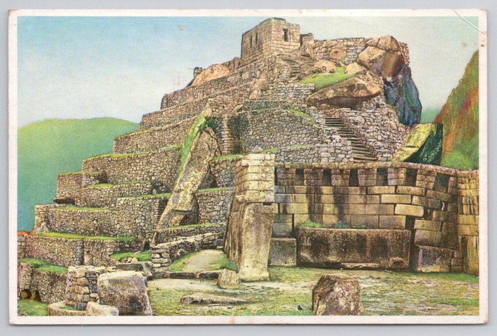 1933 Machu Picchu Peru Ancient Inca Ruins Postcard Udo Schack Posted
