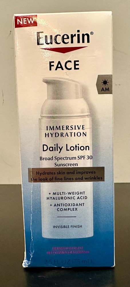 Eucerin Daily Hydrating Face Lotion SPF 30 2.5 oz Exp 06/2025