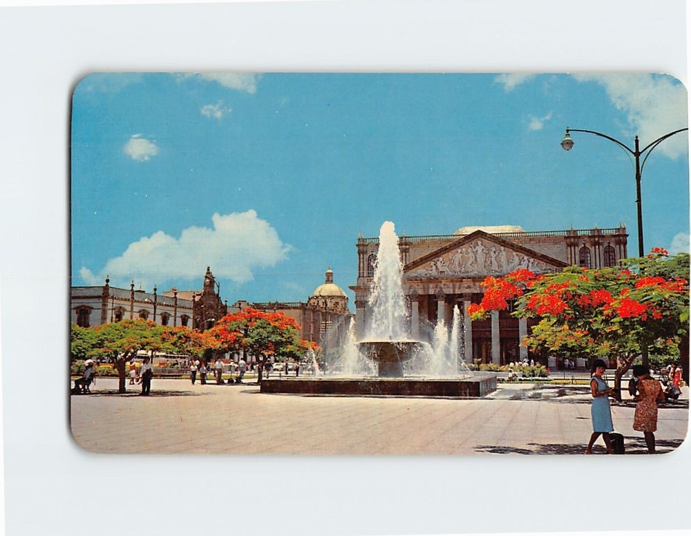 Postcard Degollado Theater Cultural Center Guadalajara Jalisco Mexico