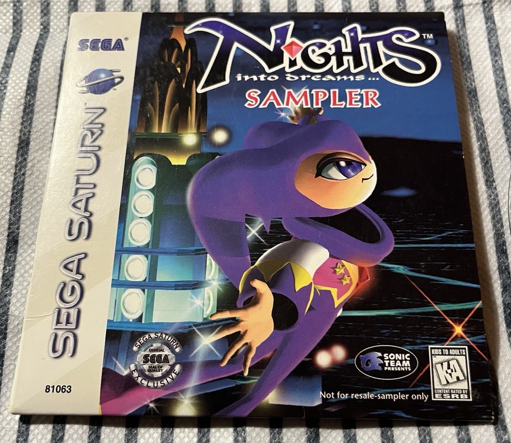 Nights into Dreams Sampler for Sega Saturn Complete With Sleeve