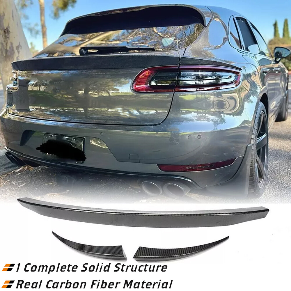 100% Real Carbon Fiber Porsche Macan SUV Rear Trunk Spoiler Wing 2014-2017 Model