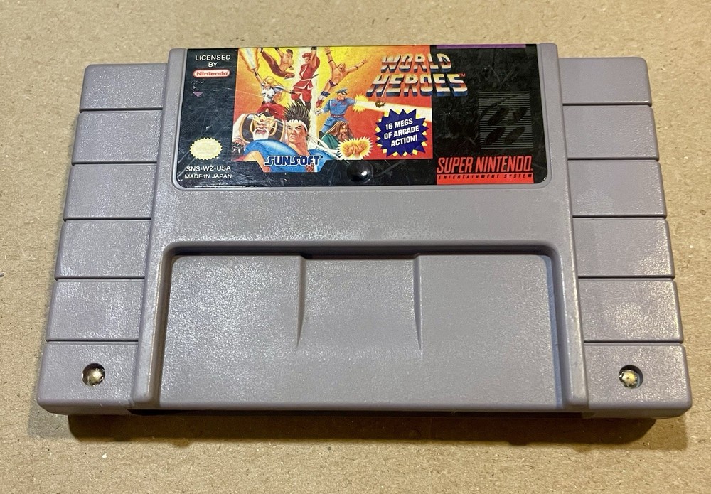 World Heroes (Super Nintendo Entertainment System, 1993) Authentic Clean Tested