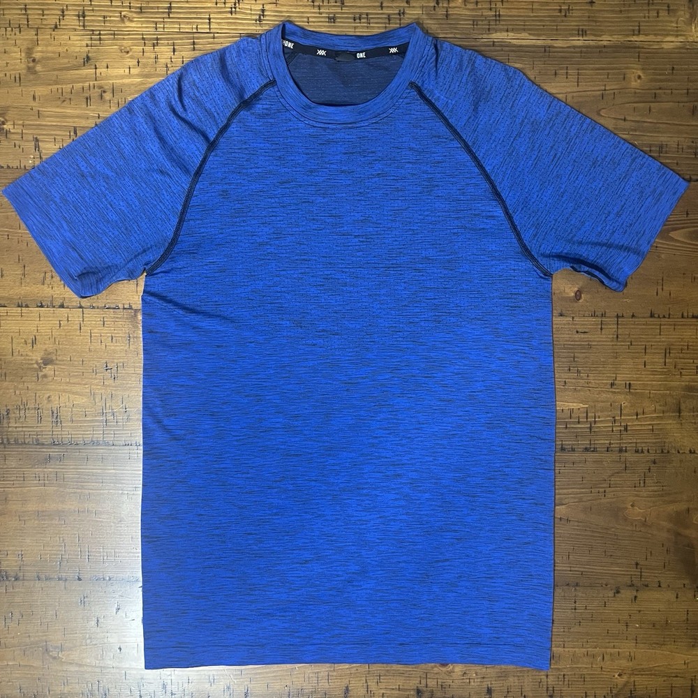 Rhone Shirt Mens Small Blue Heathered Reign Training Performance Athletic Tee
