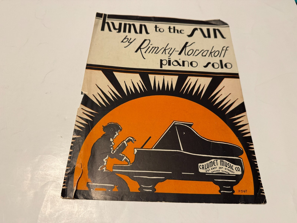 Hymn to the SUn by Rimsky Korsakoff Piano Solo Sheet Music 1936