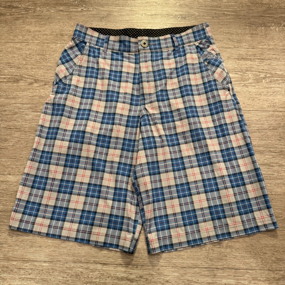 Lululemon Shorts Mens 30 Blue Plaid Commission Golf  11” Pocket Casual Pocket