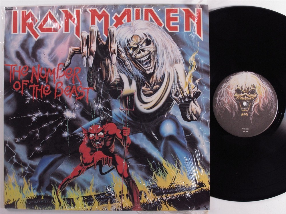 IRON MAIDEN The Number Of The Beast HARVEST LP VG+ club edition d
