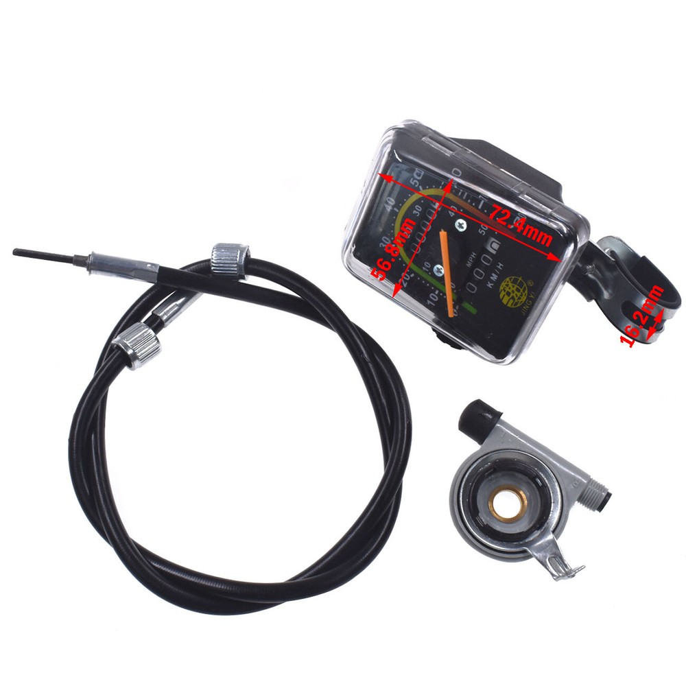 Resettable Speedometer Odometer Gauges Analog Classic Style For Bike Exercycle