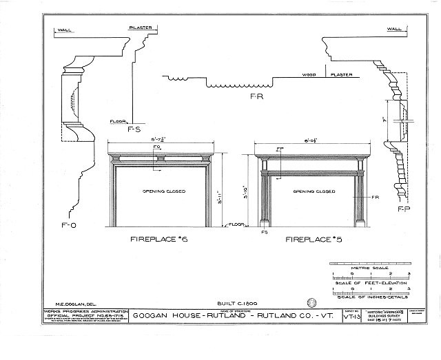 HABS VT,11-RUT,2- (sheet 16 of 17) - Googan House, Rutland, Rutland County, VT