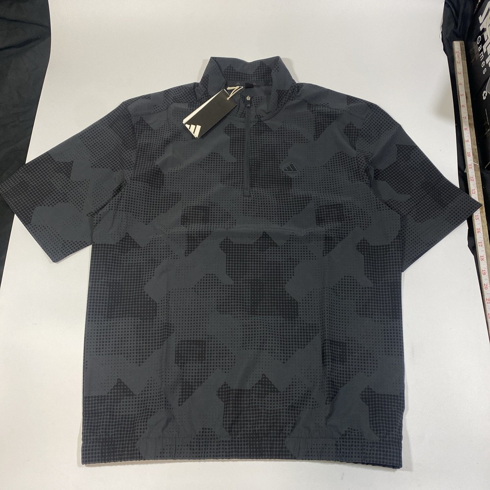 NWT Adidas Go-To DWR Short Sleeve Half-Zip Golf Pullover Size Medium Black