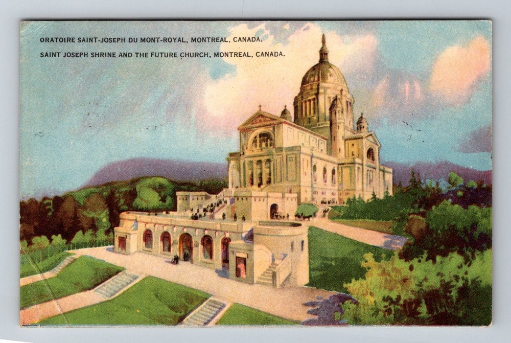 Canada- Montreal St. Joseph Shrine Future Church Old Post Vintage c1936 Postcard