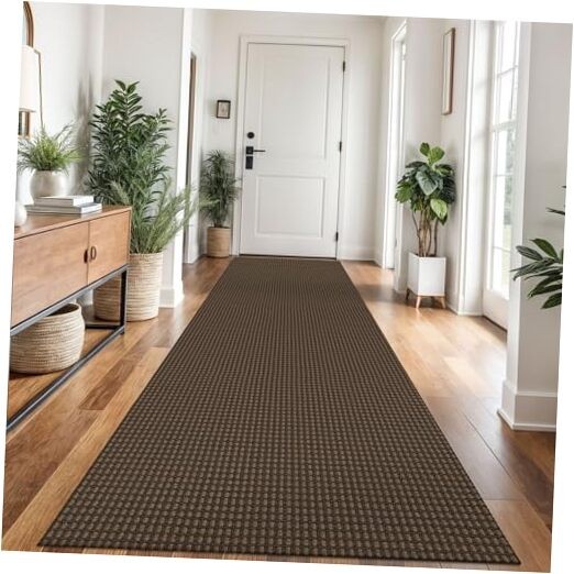 3x12 Ft Washable Non Slip Braided Runner Rug for Hallways