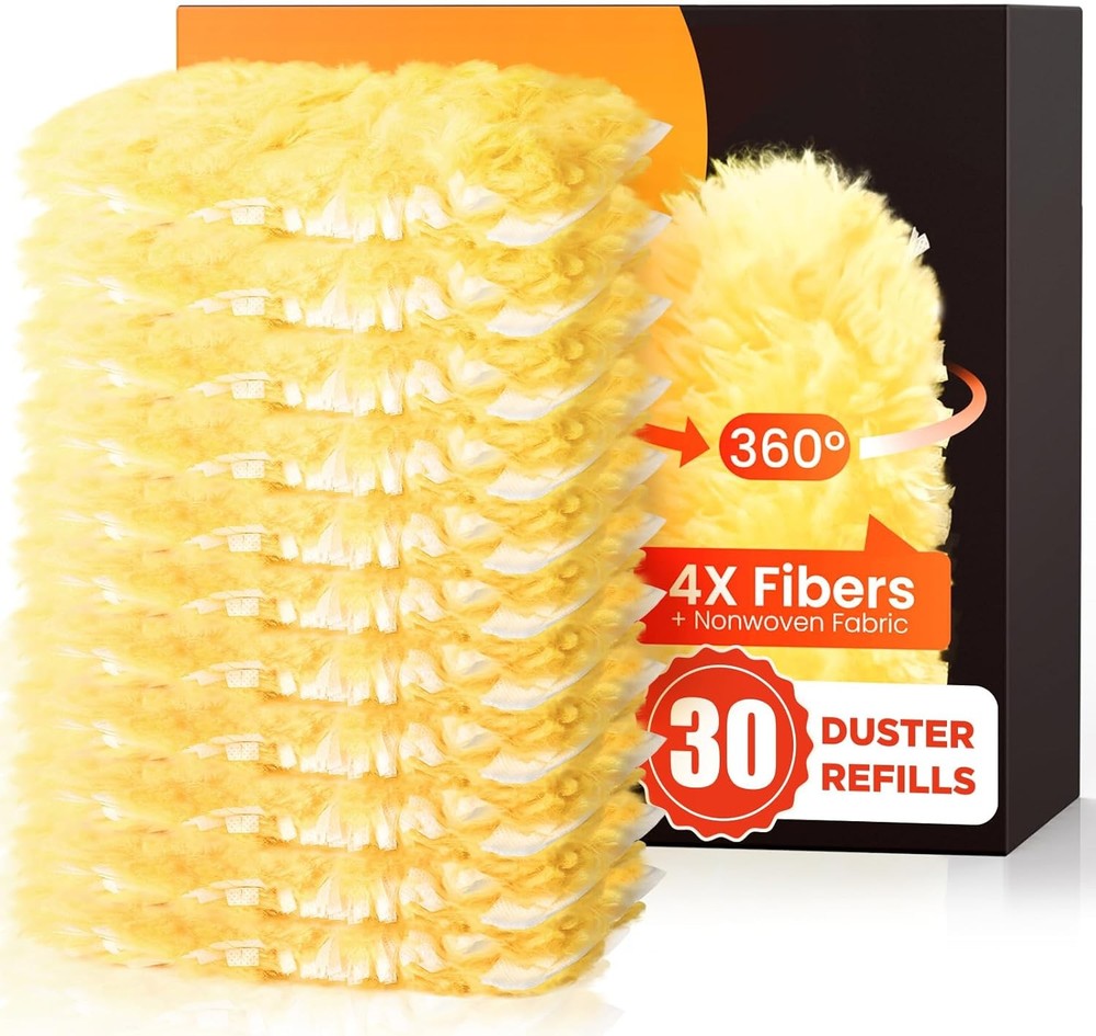 Heavy Duty Duster Refills for Swiffer 30 Count 360° Large Multisurface Unscented