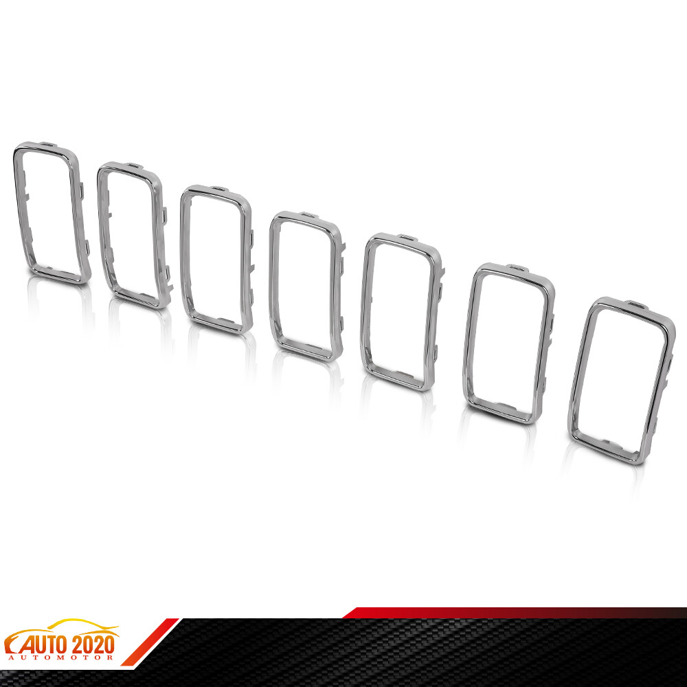 Fit for Jeep Renegade 2019+ Front Grille Grill Inserts Trim Cover 7pcs
