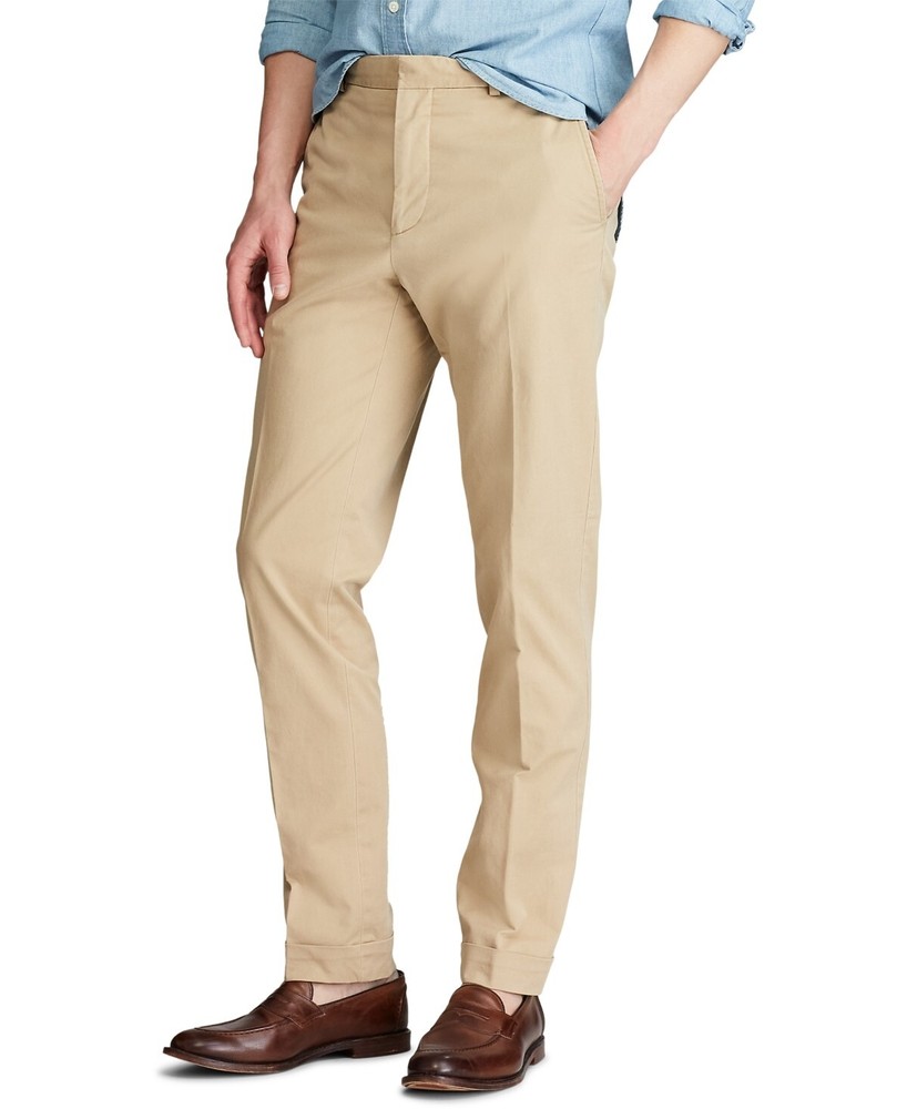 Polo Ralph Lauren Men's Polo Stretch Chino Pants Monument Tan Khakis,  33 x 30